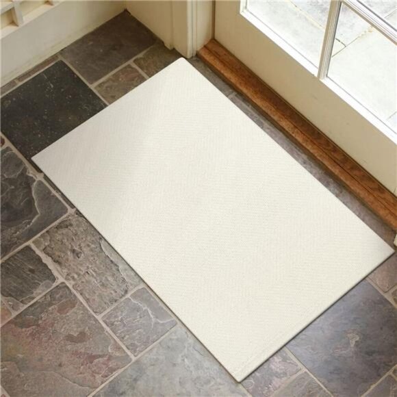 Small Bathroom Rug, 2' x 3' Washable Woven Entryway Rug Low Profile - Picture 2 of 7